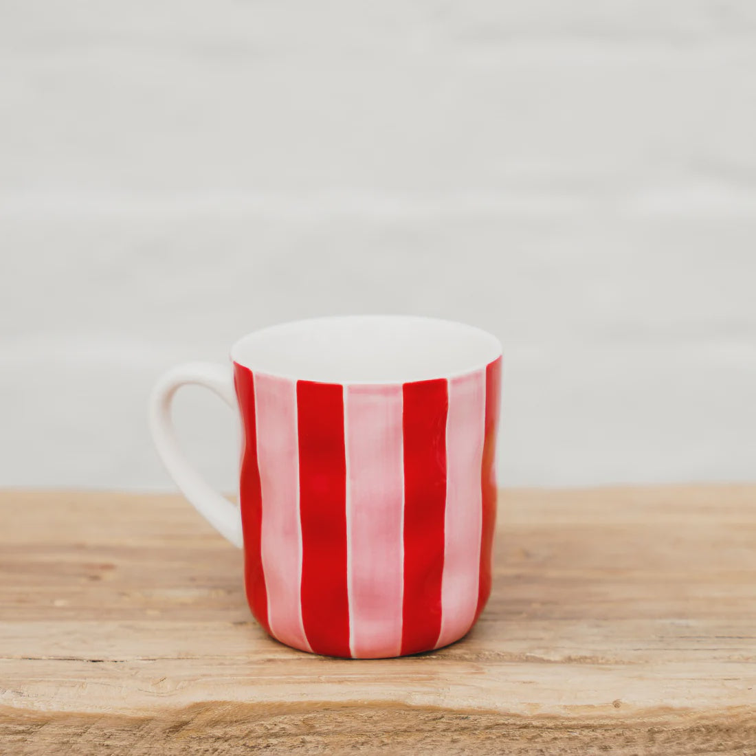 Mug - Pink + Red Stripe
