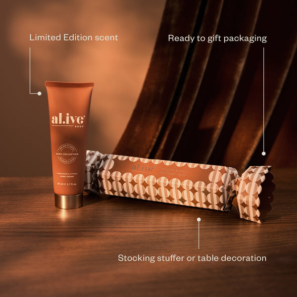 Al.ive - Hand Cream Cracker - Cinnamon + Citrus