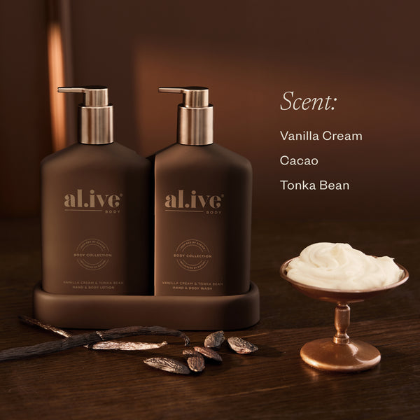 Al.ive - Transformative Wash + Lotion Duo - Vanilla Cream + Tonka Bean