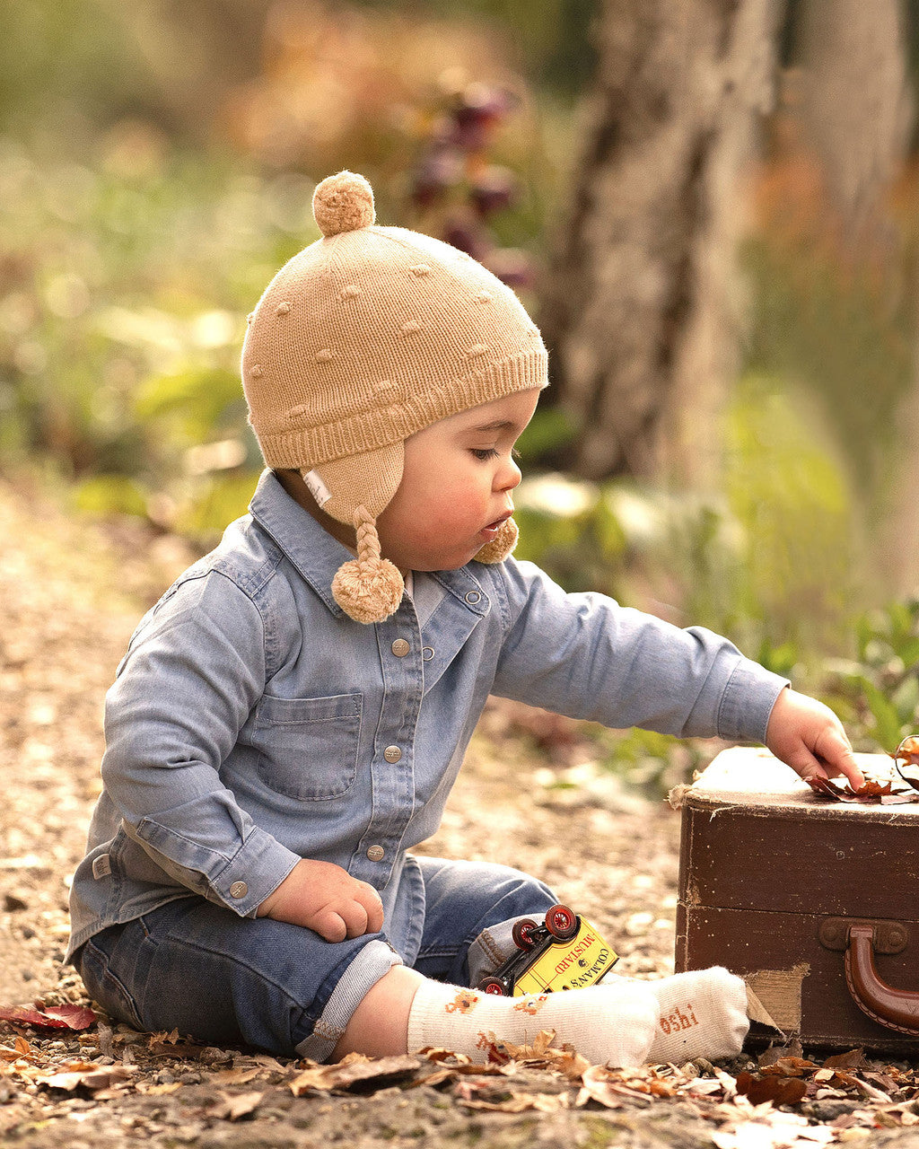 Toshi - Earmuff Beanie Popcorn - Driftwood