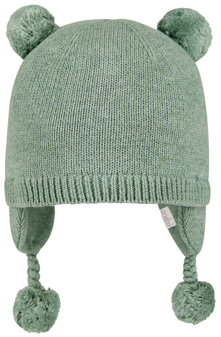 Toshi - Earmuff Beanie Snowy - Eucalyptus