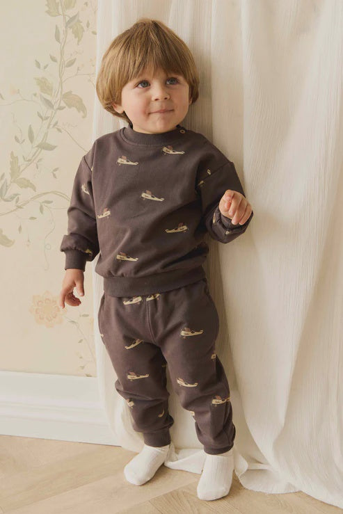 Jamie Kay - Organic Cotton Dominic Track Pant - Pilot Planes Bistre