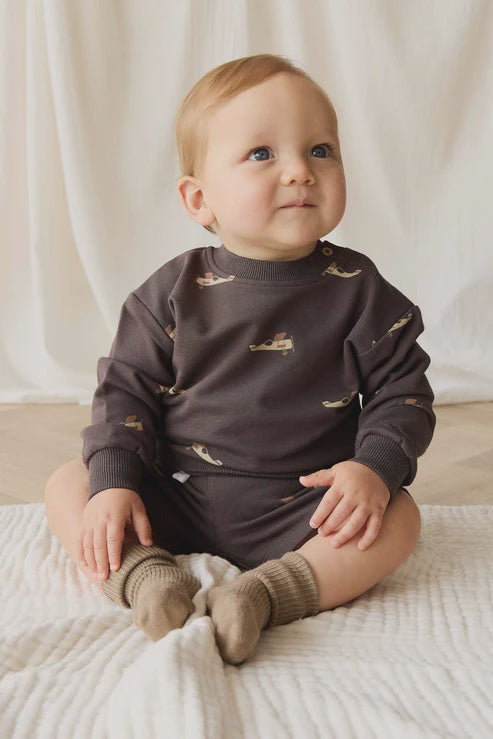 Jamie Kay - Organic Cotton Peyton Sweatshirt - Pilot Planes Bistre