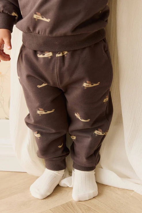 Jamie Kay - Organic Cotton Dominic Track Pant - Pilot Planes Bistre