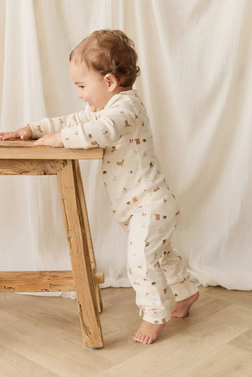 Jamie Kay - Organic Cotton Reese Zip Onepiece - Forest Gathering