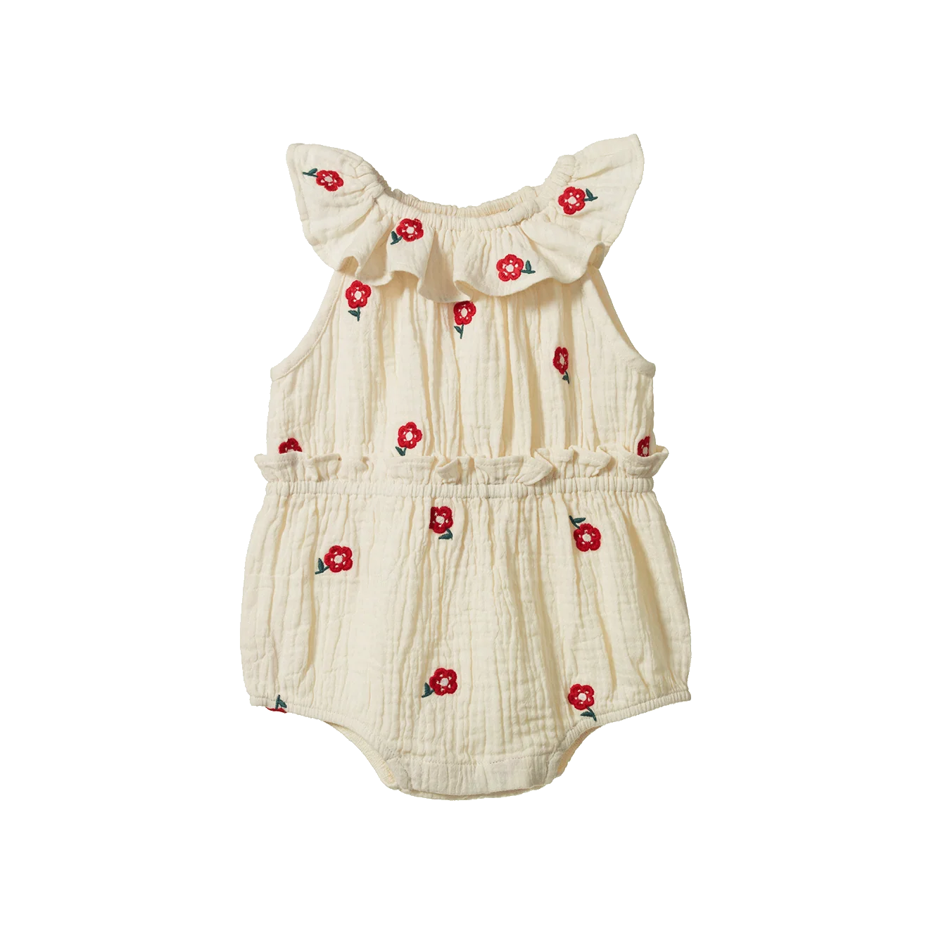 Nature Baby - Plum Suit Muslin - Red Flora