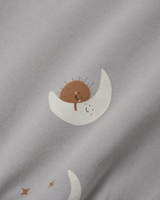 Quincy Mae - Crewneck Bubble Romper - Sky Friends