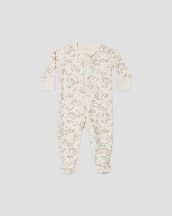 Quincy Mae - Zip Long Sleeve Sleeper Footie - Floral Vine