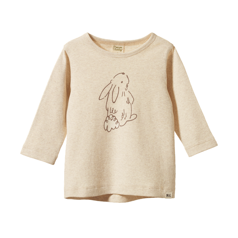 Nature Baby - L/S River Tee - Bramble Bunny Print