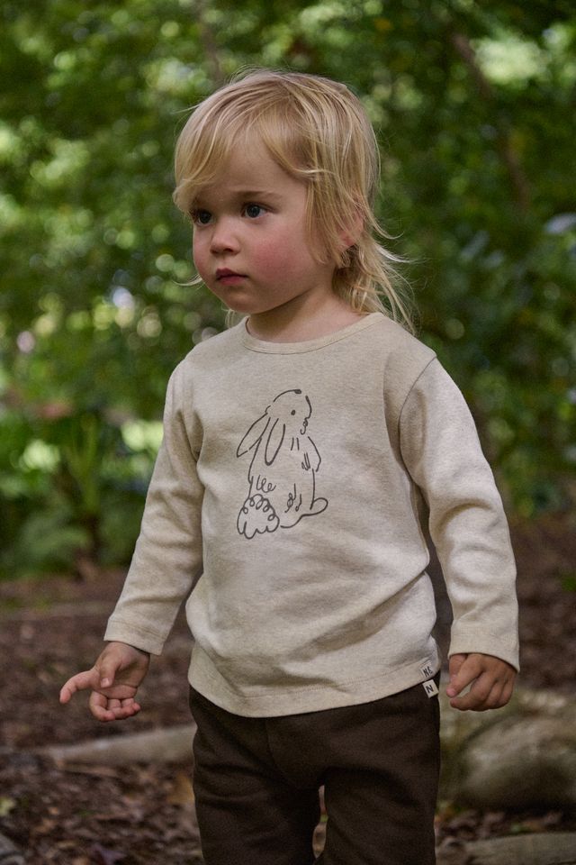 Nature Baby - L/S River Tee - Bramble Bunny Print