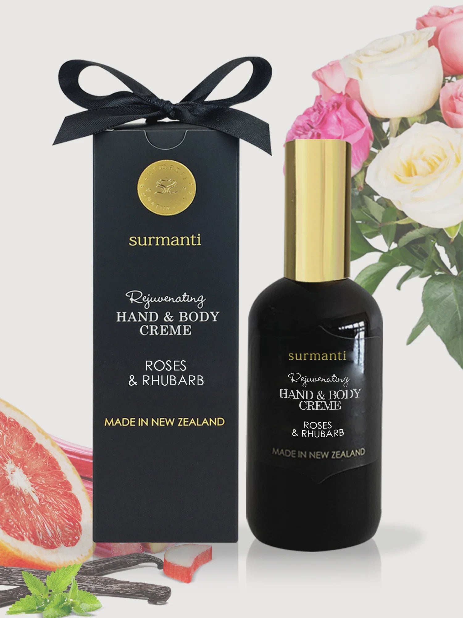 Surmanti - Hand + Body Creme - Roses + Rhubarb