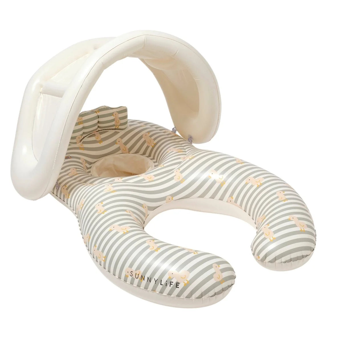 Sunnylife - Float Together Baby Seat - Duck Sage Stripe