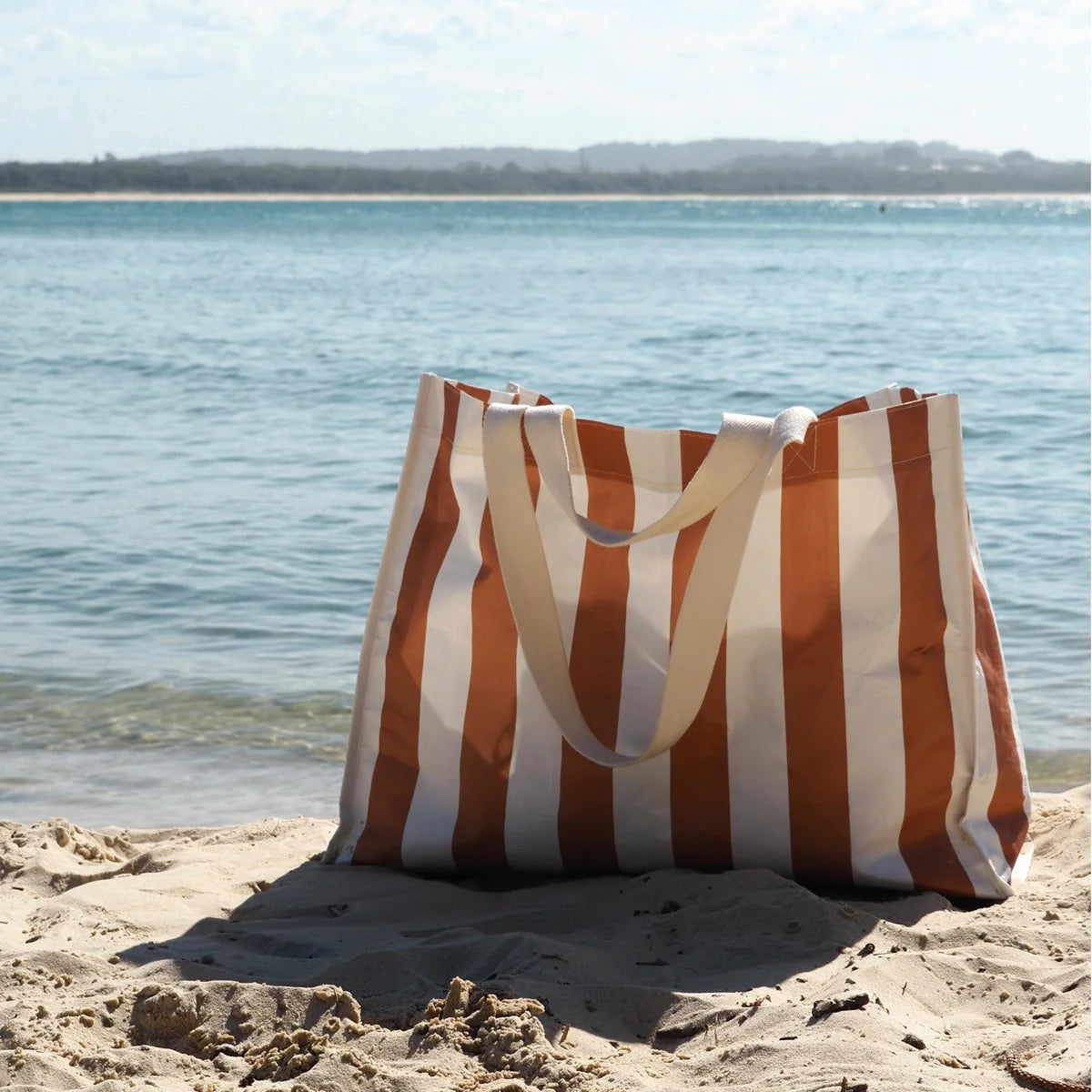 Sunnylife - Carryall Beach Bag - Tierra Clay Bold Stripe
