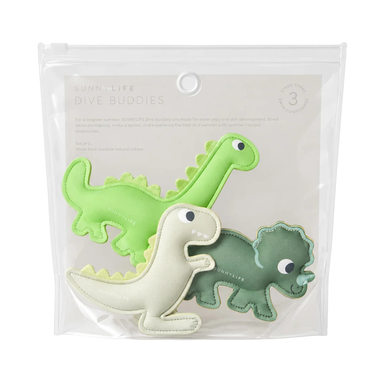 Sunnylife - Dive Buddies Dino - Multi Set of 3
