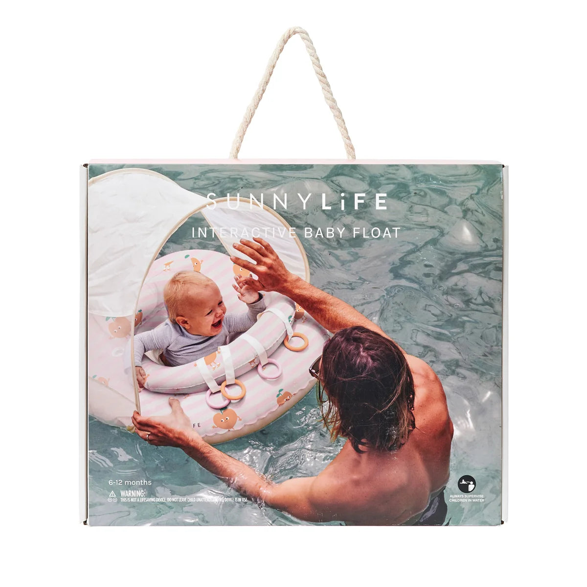 Sunnylife - Interactive Baby Float - Poppy the Peach Pink Stripe