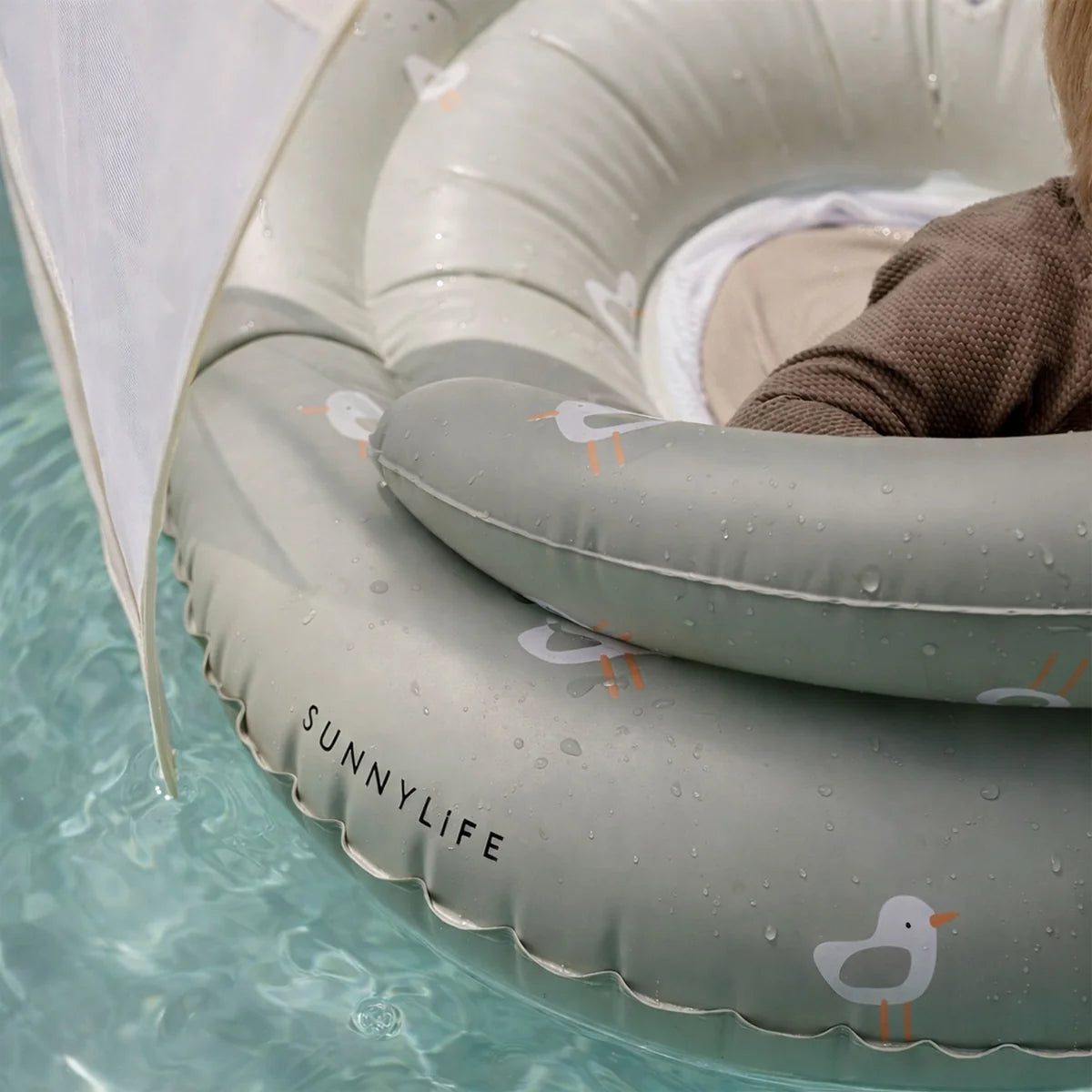 Sunnylife - Interactive Baby Float - Sammy the Seagull Green