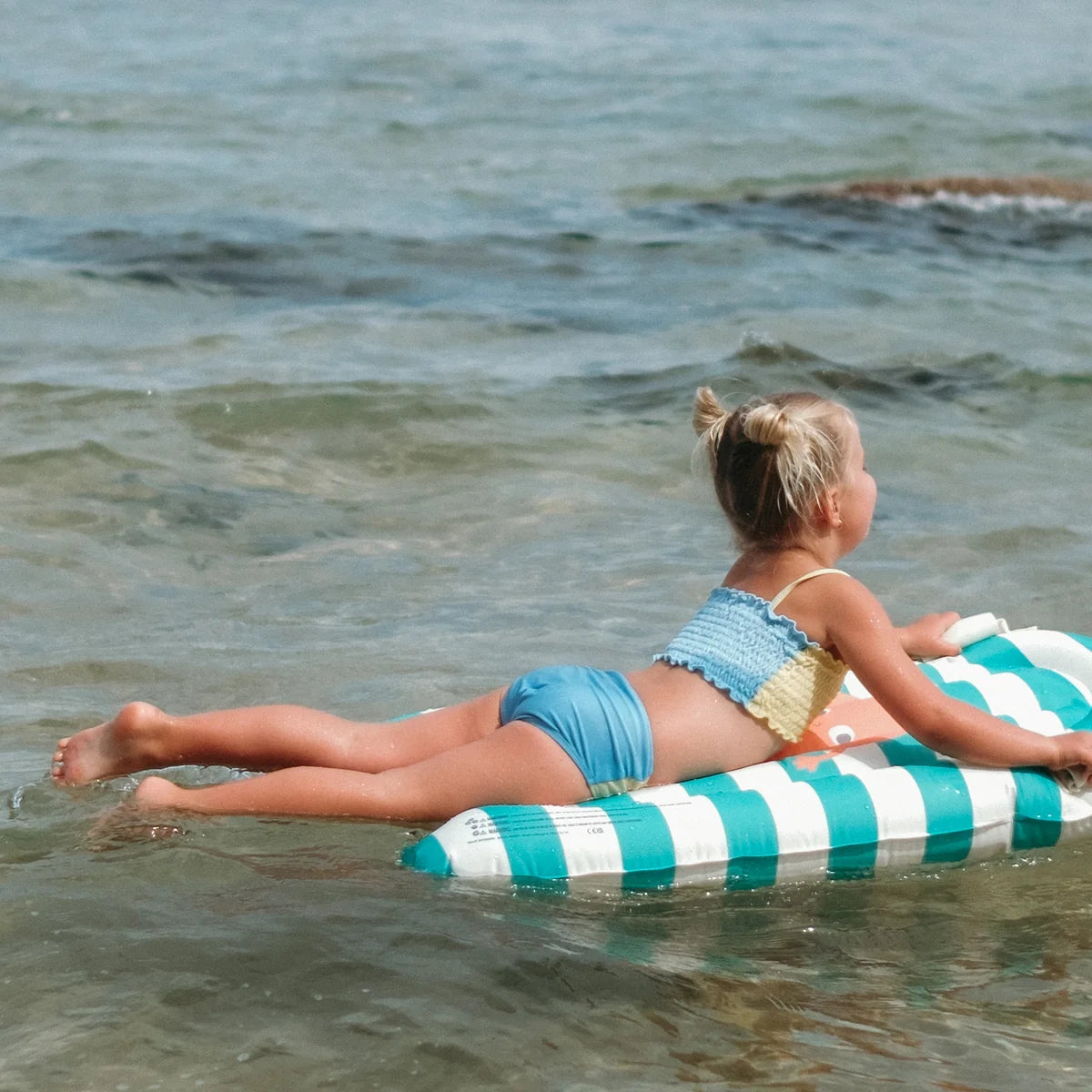 Sunnylife - Kids Surf Mat - Poppy the Peach Green Stripe