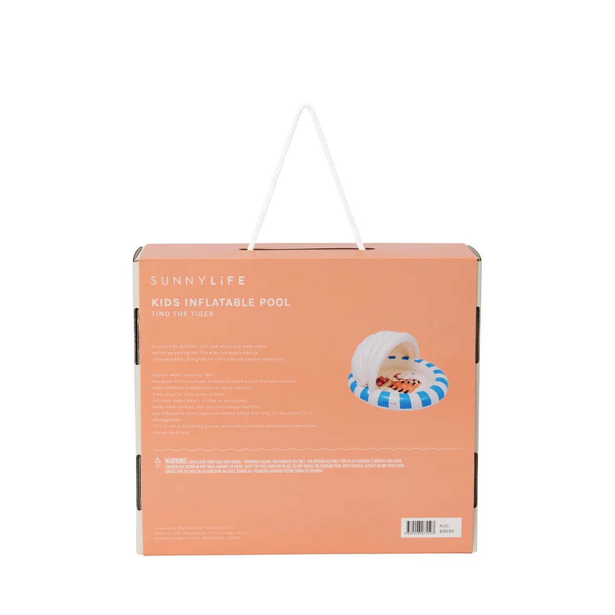 Sunnylife - Kids Inflatable Pool - Tino the Tiger Multi