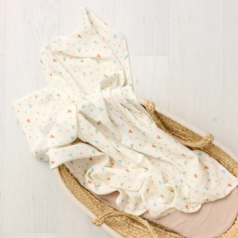 Organic Muslin Swaddle - Birdsong