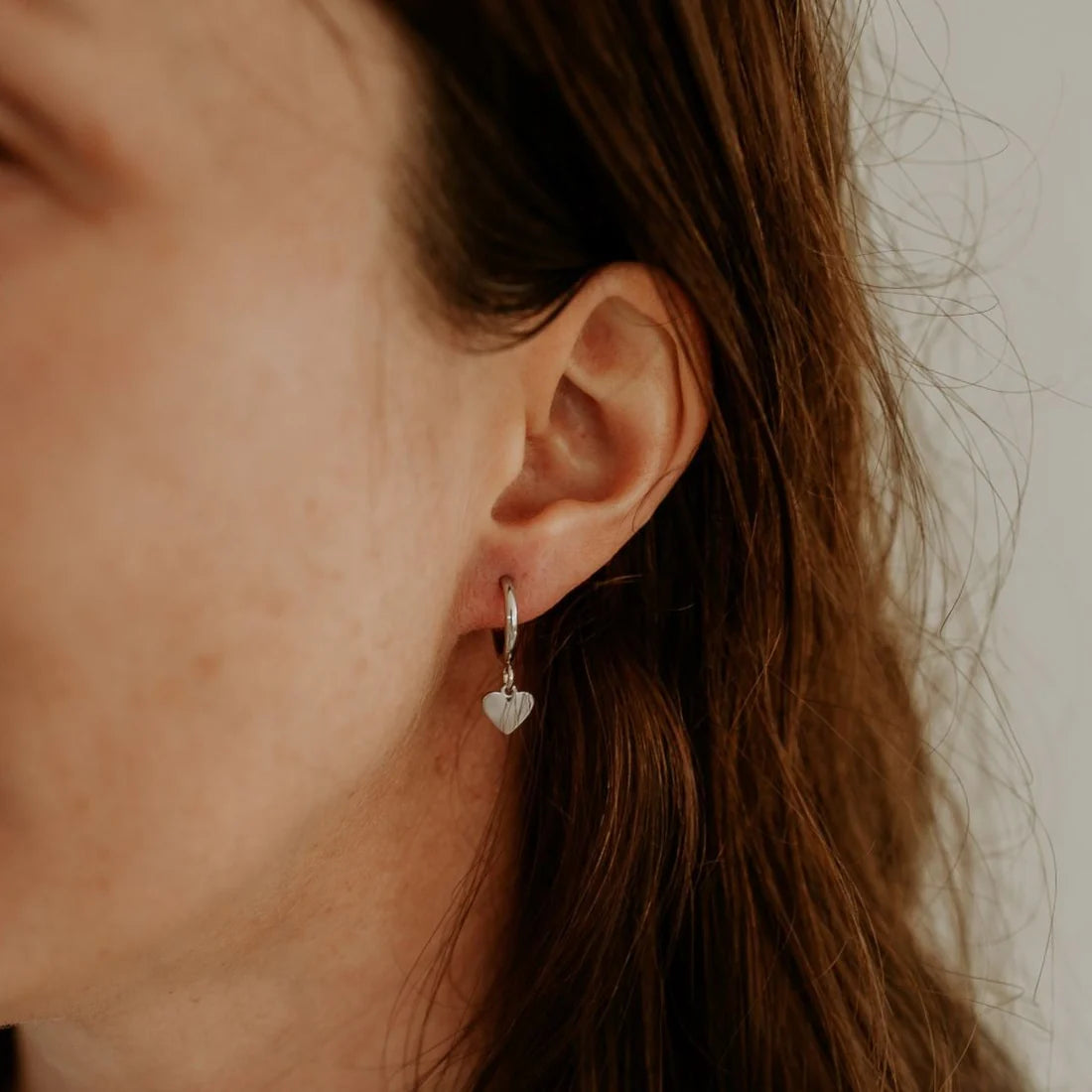 Katyb Jewellery - Earrings - Heart Hoops