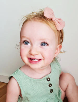 Muslin Bow Headbands 2pk