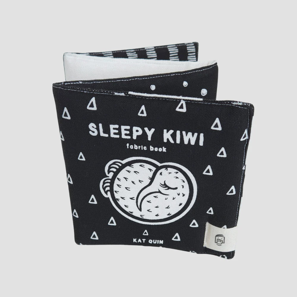 Sleepy Kiwi - Black + White Fabric Book