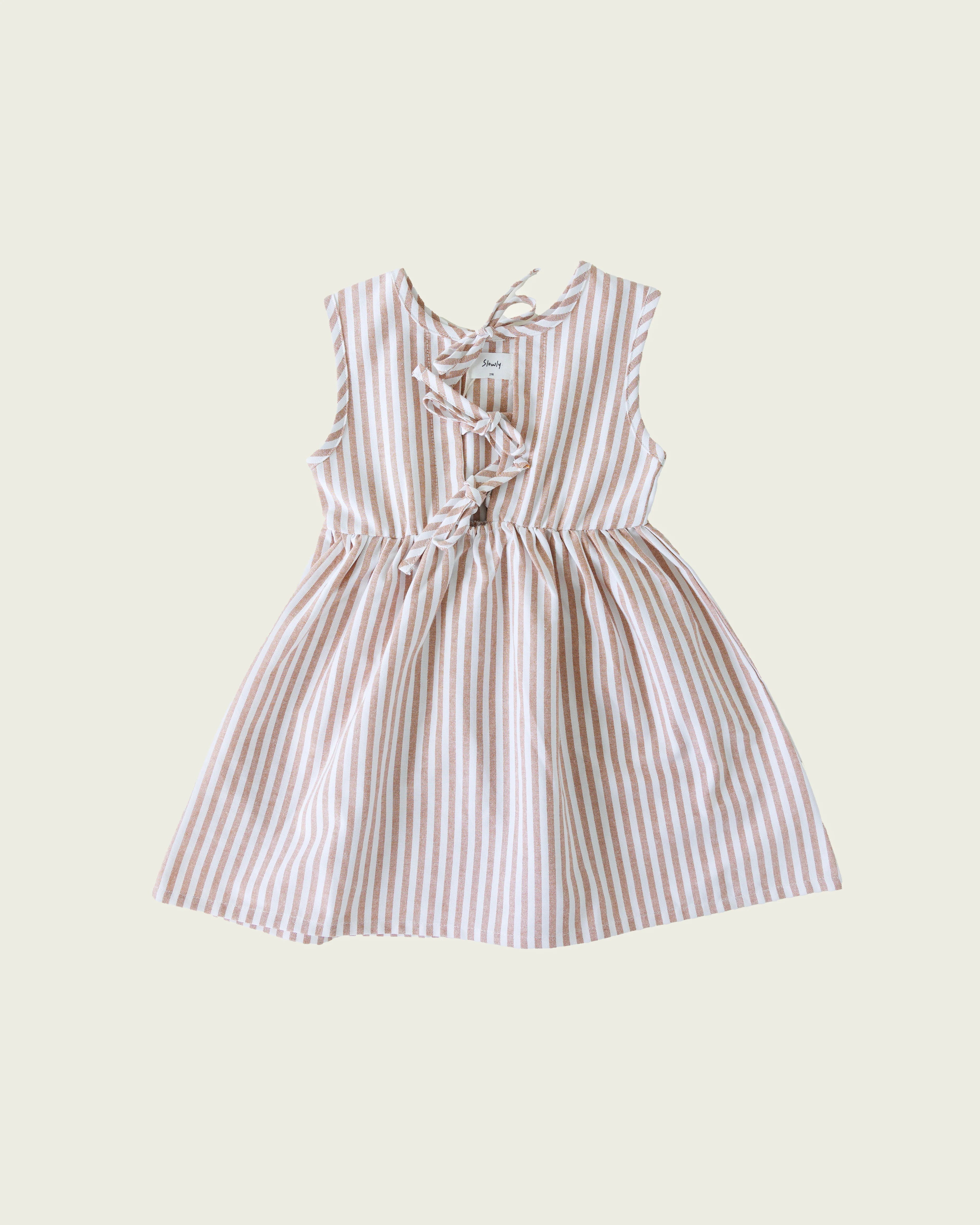 Slowly Label - Ziggy Dress - Sand Stripe