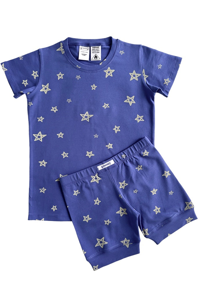 G.Nancy - Kids Shortie PJ Set - So Blue Bright Star