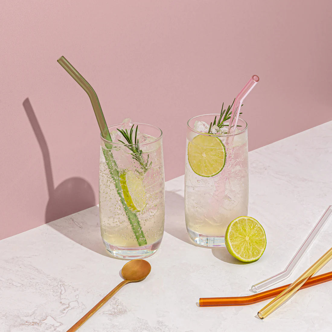 Sucker - Reusable Glass Drinking Straws - Multicoloured