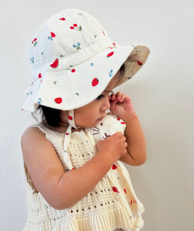 Sun Hat Organic Muslin - Sweet Pickings