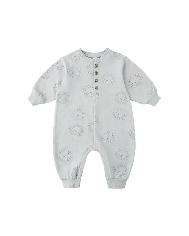 Quincy Mae - Relaxed Fleece Jumpsuit - Lions Sky
