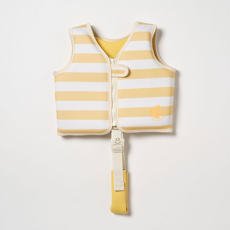 Sunnylife -  Kids Swim Vest - Sammy the Seagull Mustard Stripe