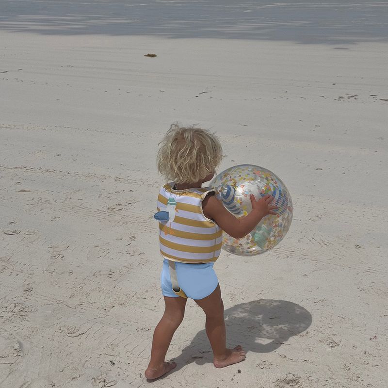 Sunnylife -  Kids Swim Vest - Sammy the Seagull Mustard Stripe