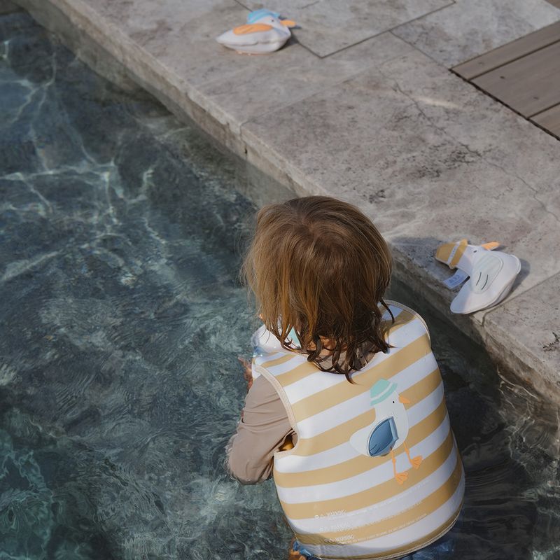 Sunnylife -  Kids Swim Vest - Sammy the Seagull Mustard Stripe