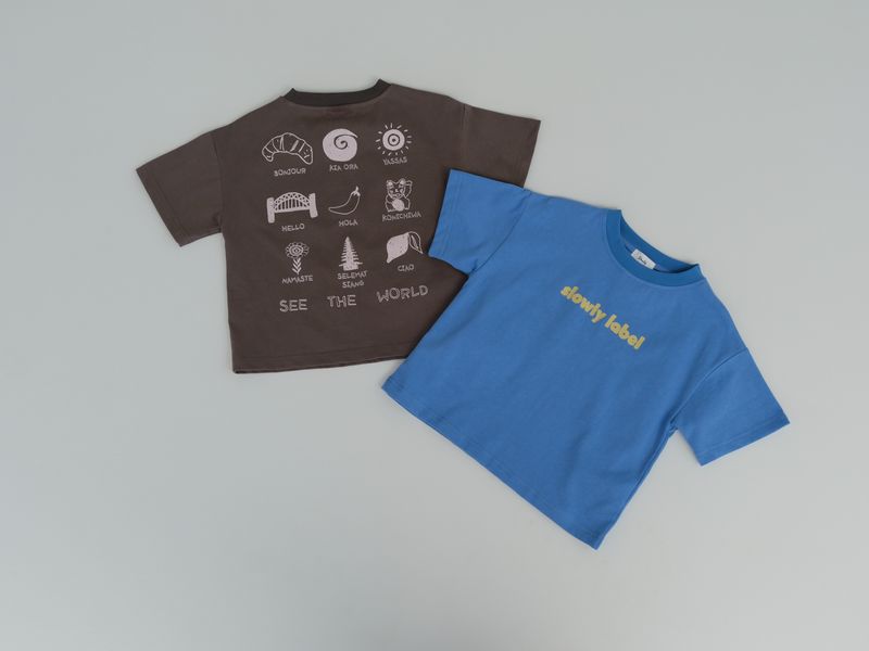 Slowly Label - See The World Tee - Blue