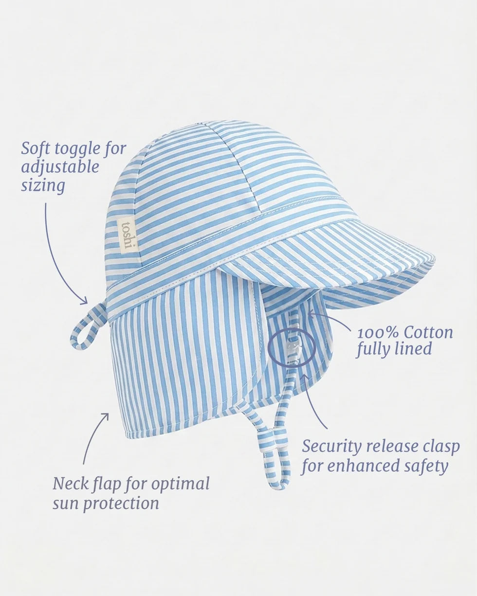 Toshi - Flap Cap Mini - Sea