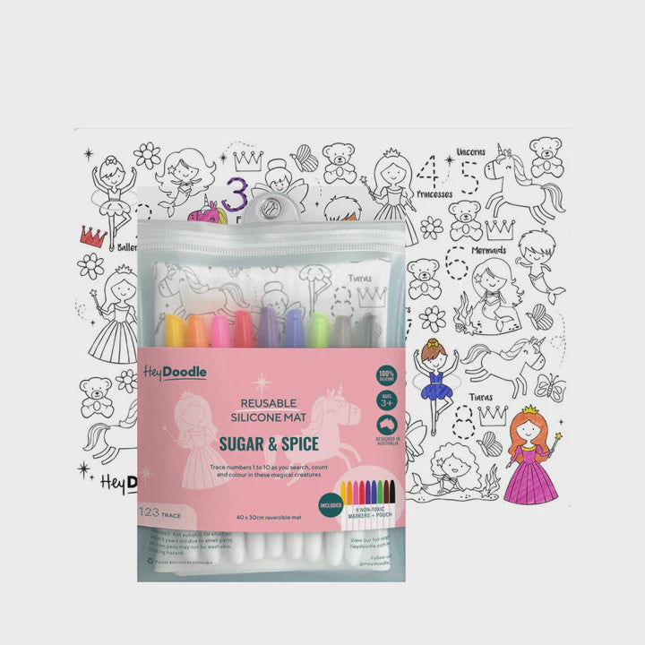 Hey Doodle - Reusable Silicone Colouring Mat - Large