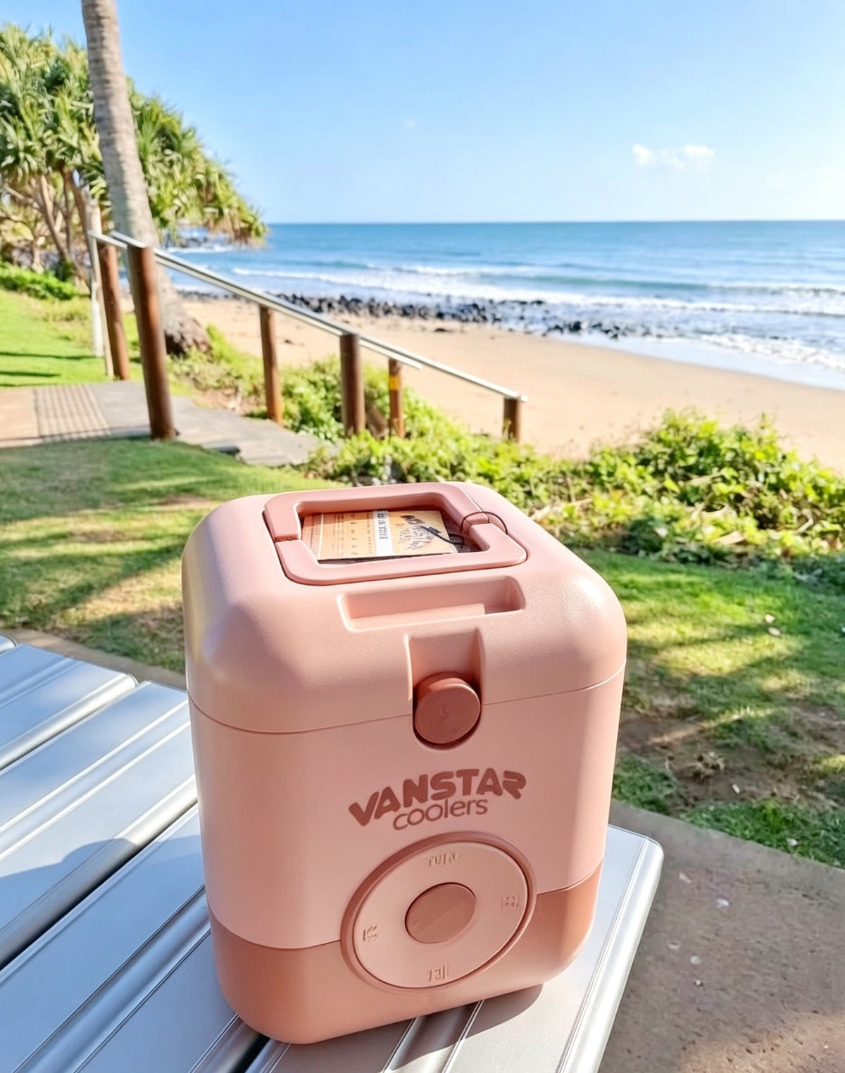 Cool Cube Speaker + Chilly Bin - Salmon Pink
