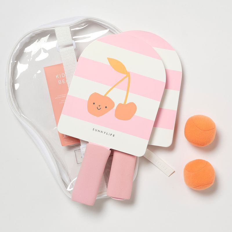 Sunnylife -  Kids Velcro Beach Bats - Cotton Candy Cherry