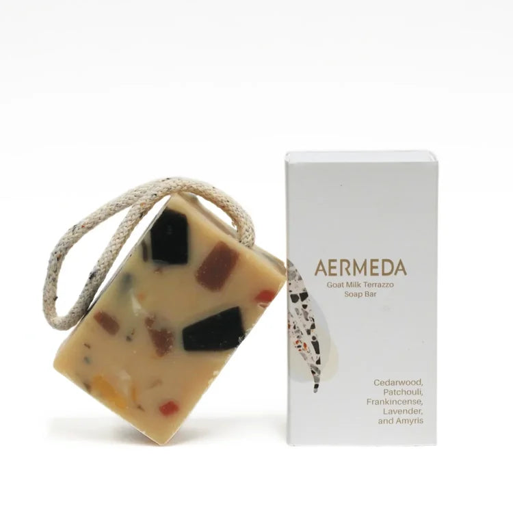 Soap On A Rope - Cedarwood, Patchouli, Frankincense Terrazzo