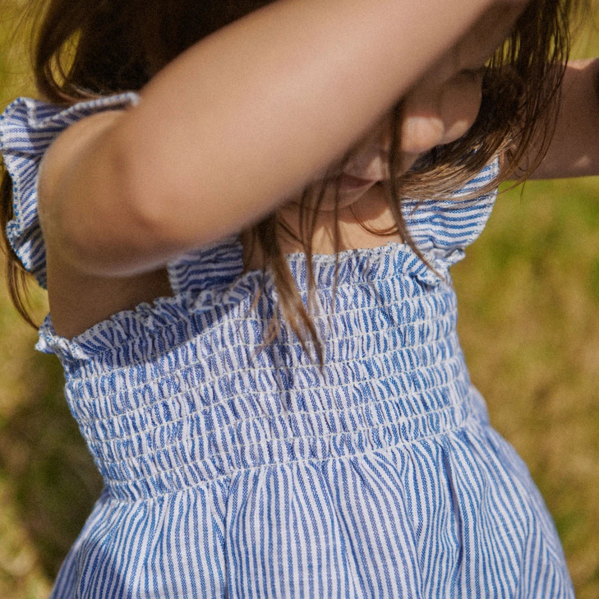 Nature Baby - Gala Dress Linen - Blue Stripe
