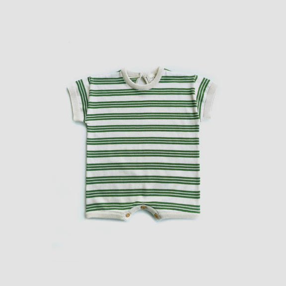 The Rest - Box Knit Romper - Clover Stripe *PRE ORDER