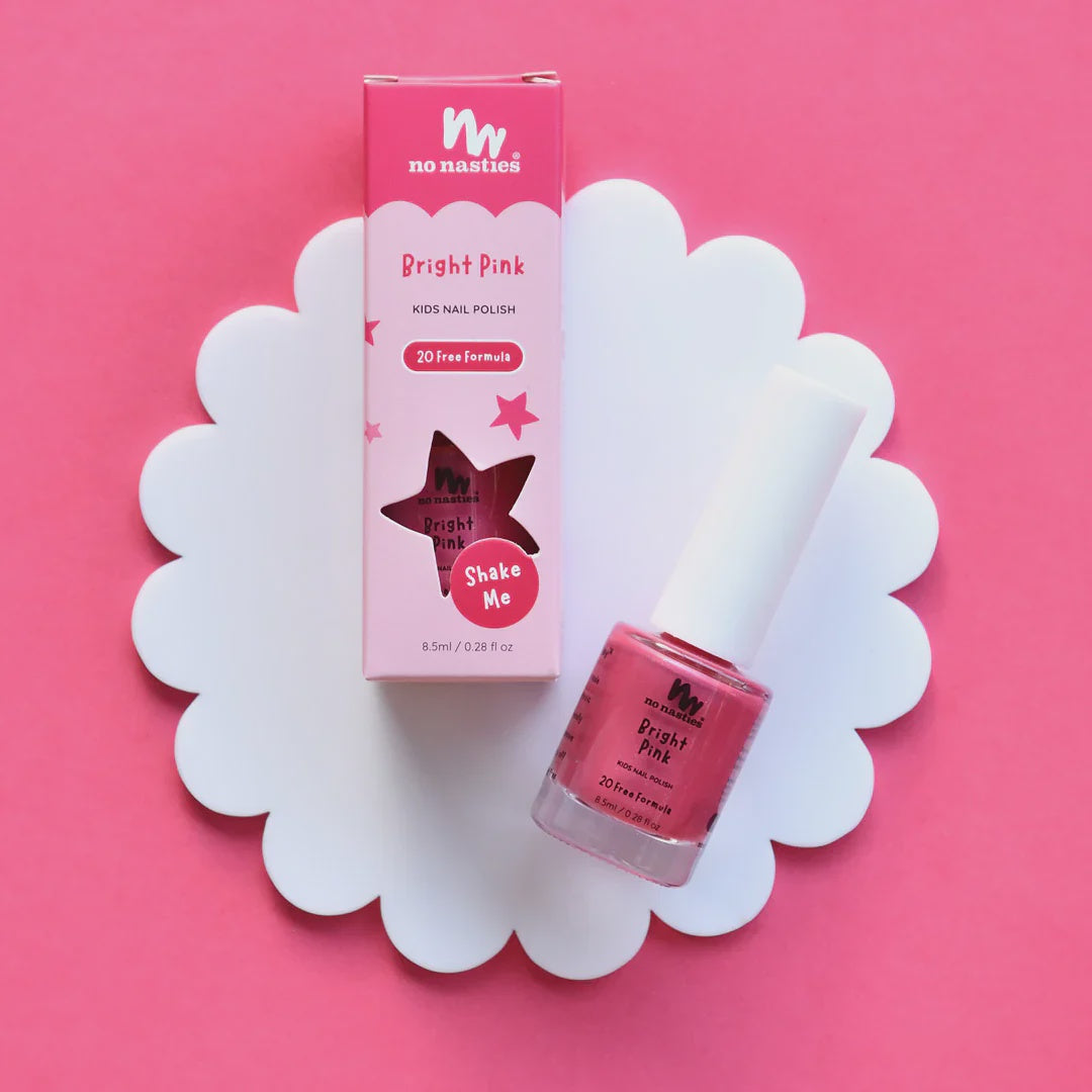 No Nasties - Bright Pink - Water-Based Kids Nail Polish