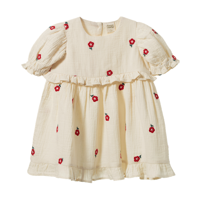 Nature Baby - Valentina Dress - Red Flora