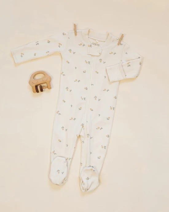 Quincy Mae - Zip Long Sleeve Sleeper Footie - Pears