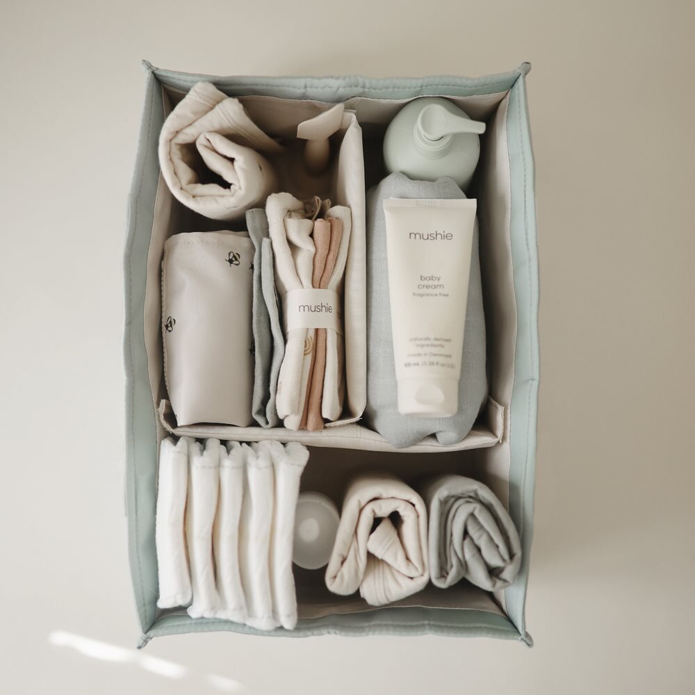 Diaper Caddy - Blue Flowers