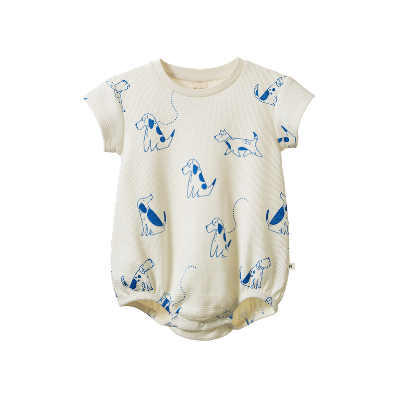 Nature Baby - Juno Romper Waffle - Dog Walk
