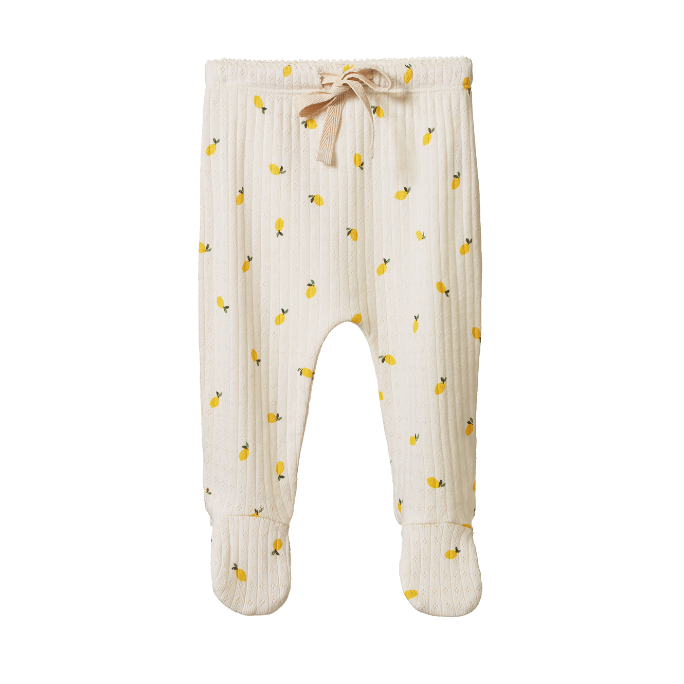 Nature Baby - Footed Rompers Pointelle - Lemon