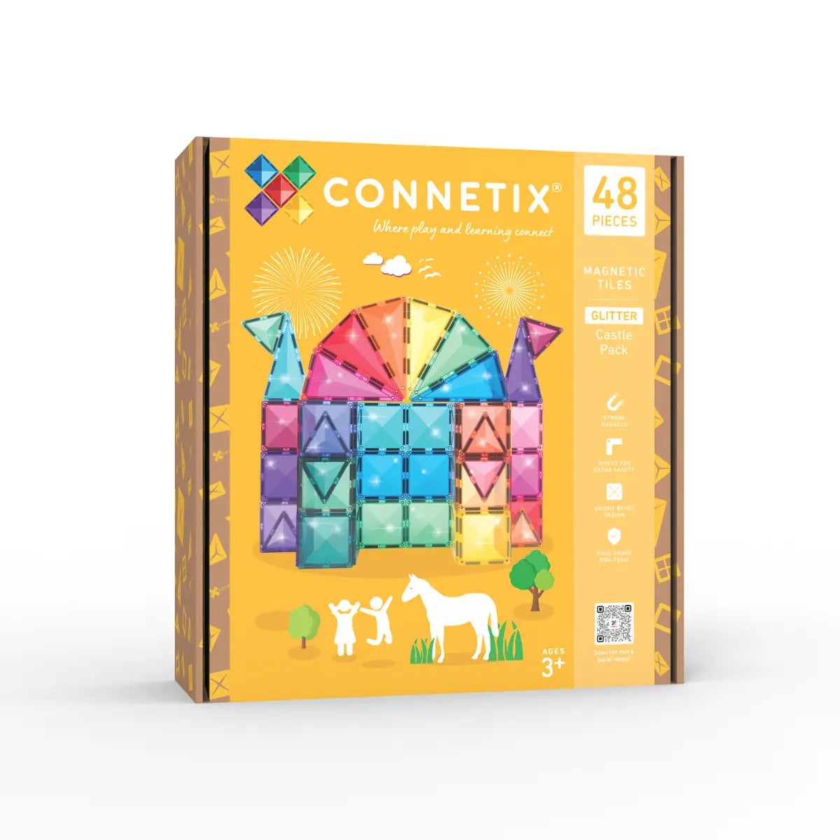 Connetix - Glitter Castle Pack 48pc