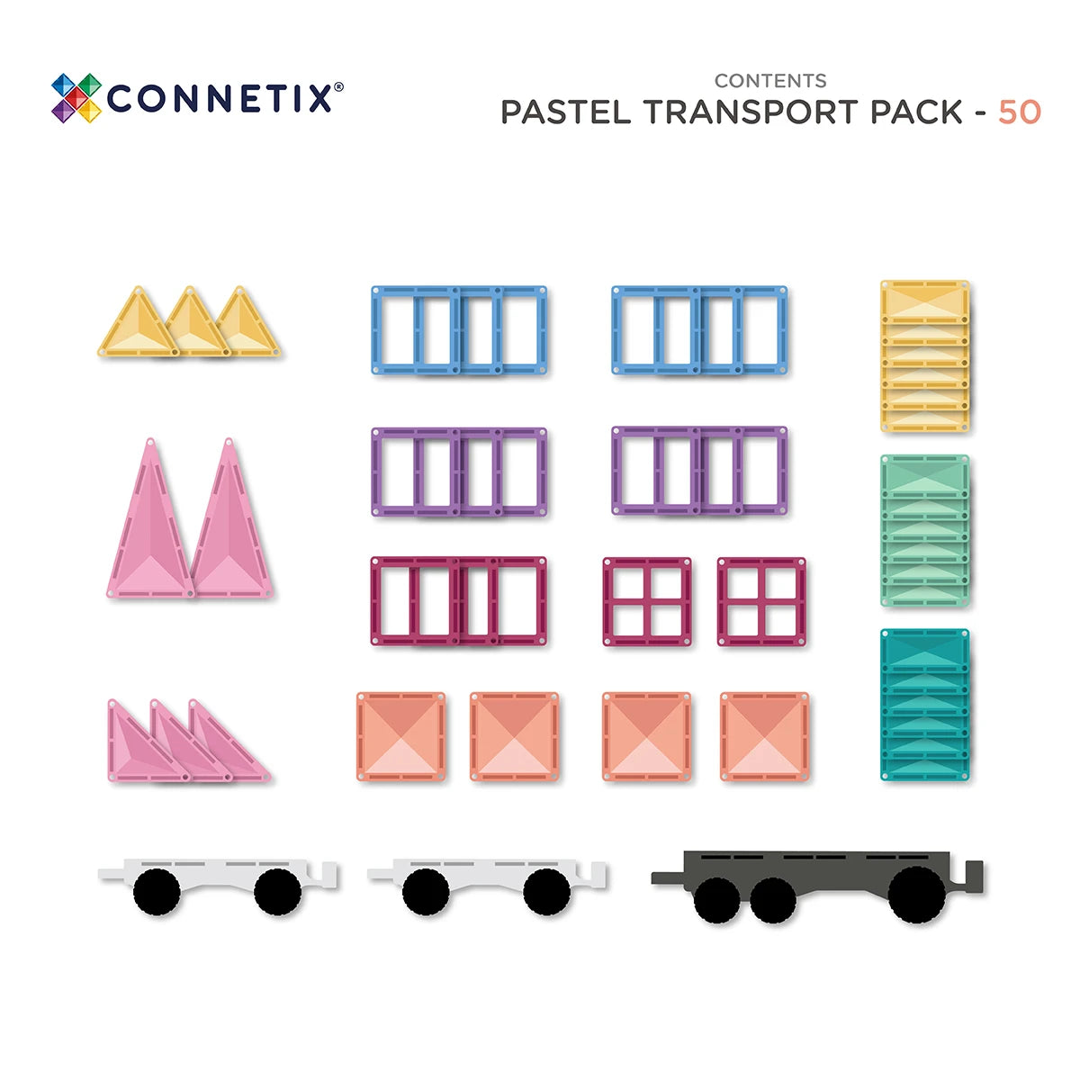 Connetix - Pastel Transport Pack 50 pc